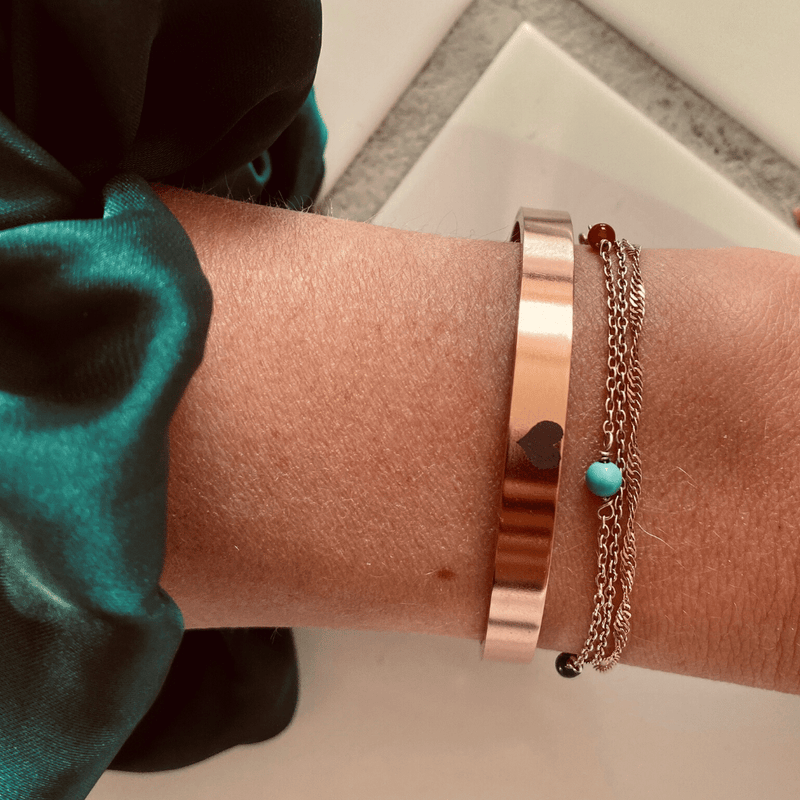 Engraved Rose Gold Bracelet