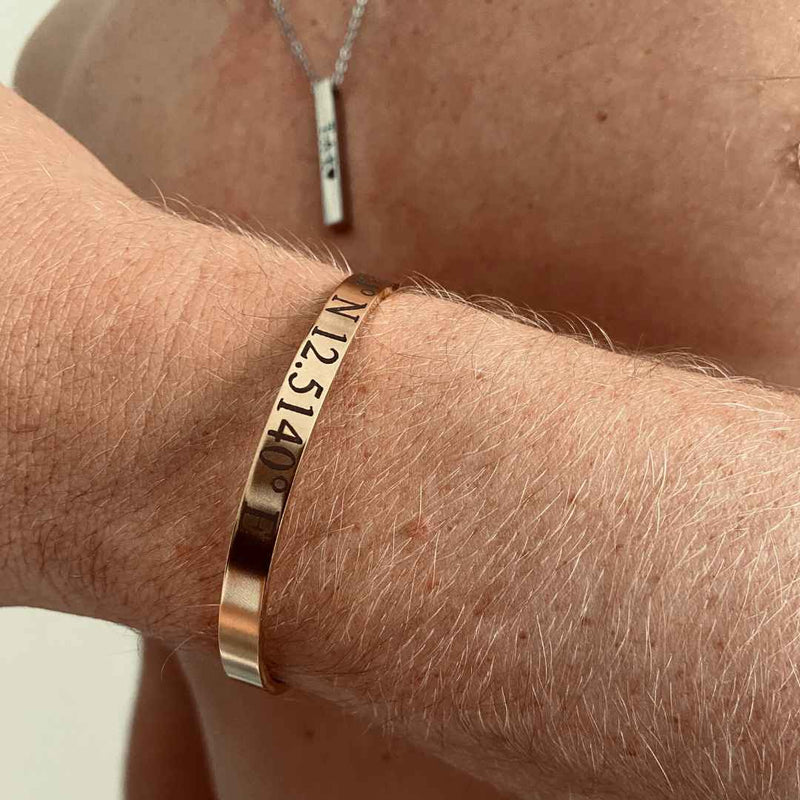 Engraved Gold Bracelet