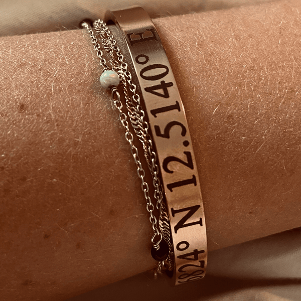 Engraved Gold Bracelet