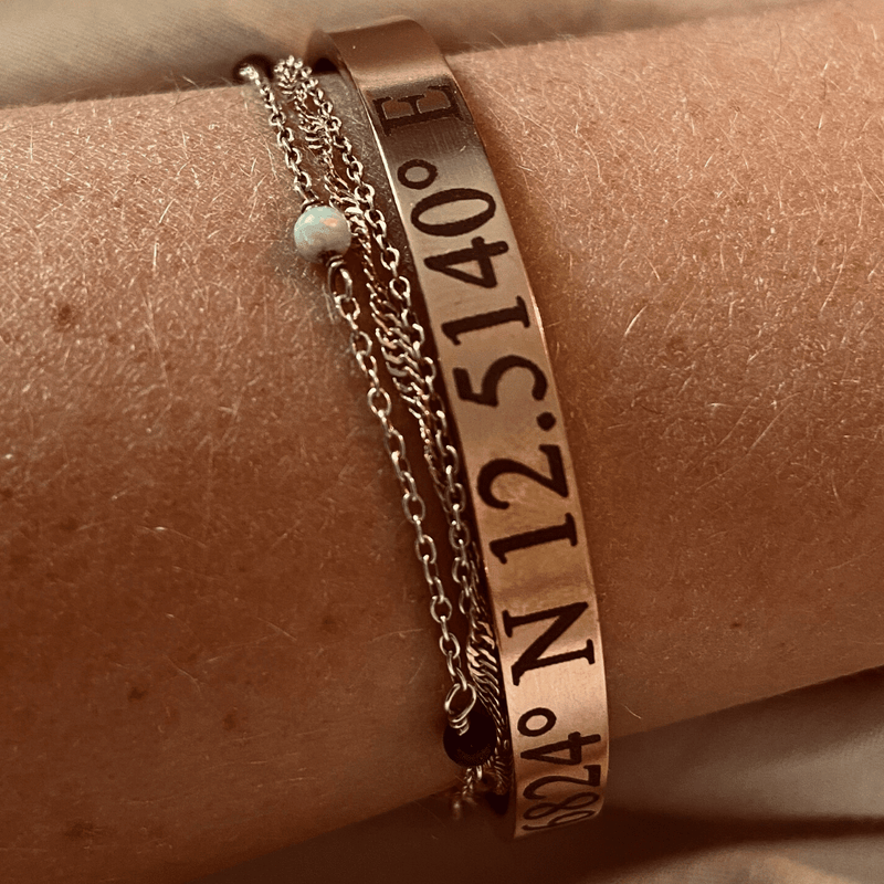 Engraved Gold Bracelet